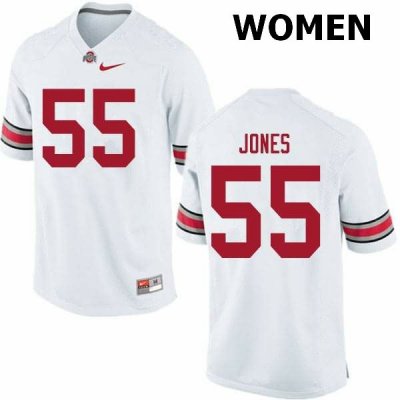 Women's Ohio State Buckeyes #55 Matthew Jones White Nike NCAA College Football Jersey Lifestyle MCX7544IH